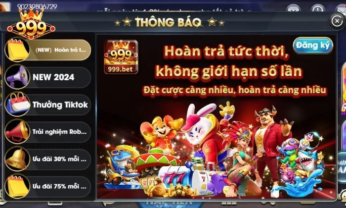 Đăng ký tài khoản tại 999BET để trải nghiệm sản phẩm hiệu quả