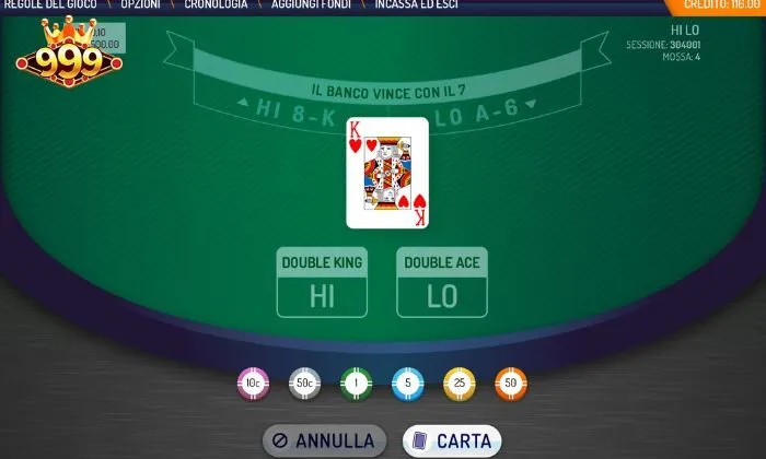 Các bước tham gia chơi game Hi-lo tại 999BET cực kỳ đơn giản