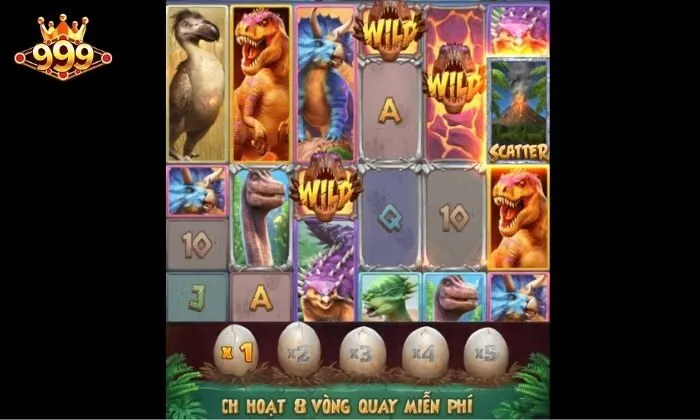 Jurassic Kingdom 999BET Giao diện chơi game của Jurassic Kingdom 999BET