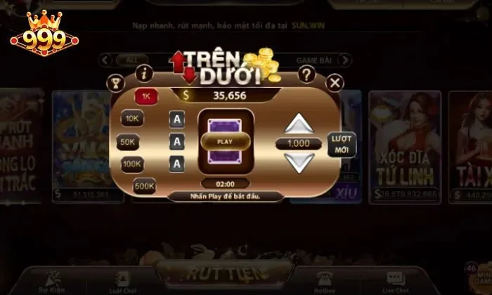 Cách chơi trên dưới chi tiết dễ hiểu nhất tại 999bet