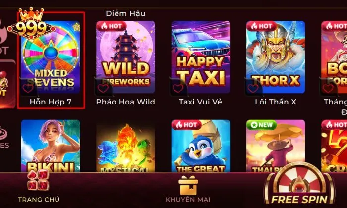 Khám phá tựa game nổ hũ nổi tiếng Mixed Sevens 999bet