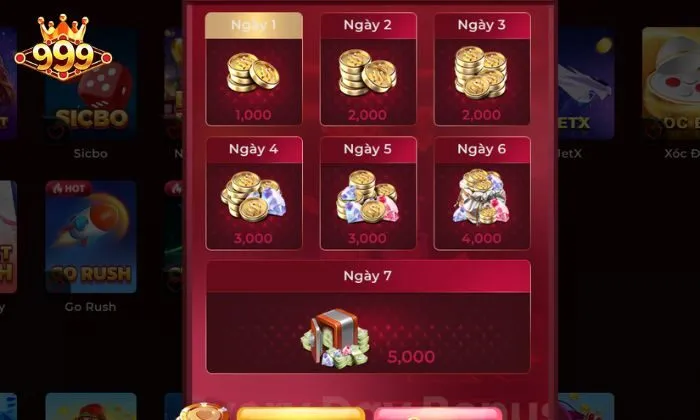 Các bước tham gia quà điểm danh 999BET