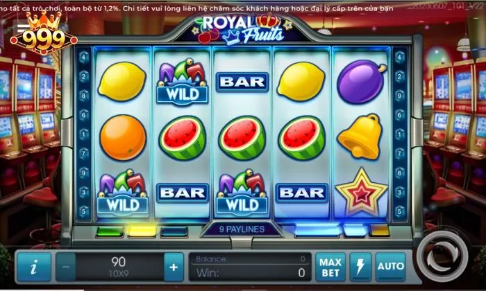 Giao diện trò chơi Royal Fruits 999BET nổi bật 