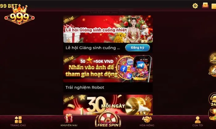 Nhiều phần thưởng hấp dẫn tại 999BET đang chờ đợi bạn