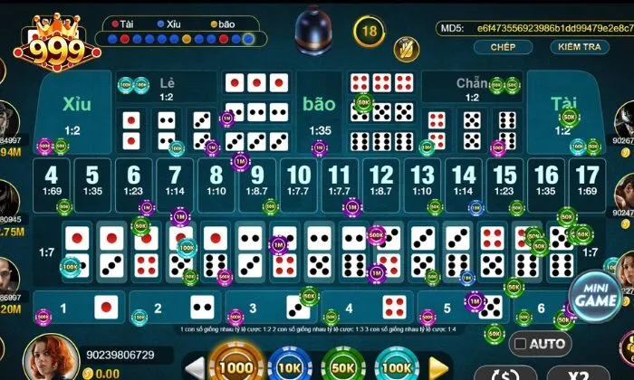 Sicbo 999bet Đa dạng các loại hình đặt cược để người chơi lựa chọn