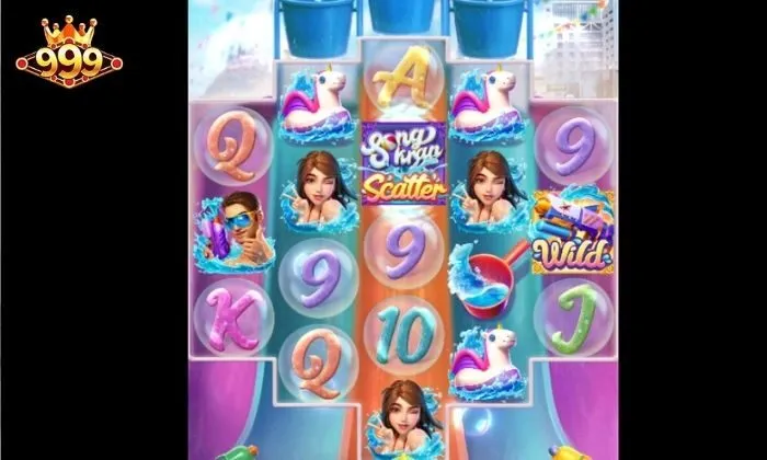 Nhấn nút “Quay” để bắt đầu màn chơi nổ hũ Songkran Splash 999bet