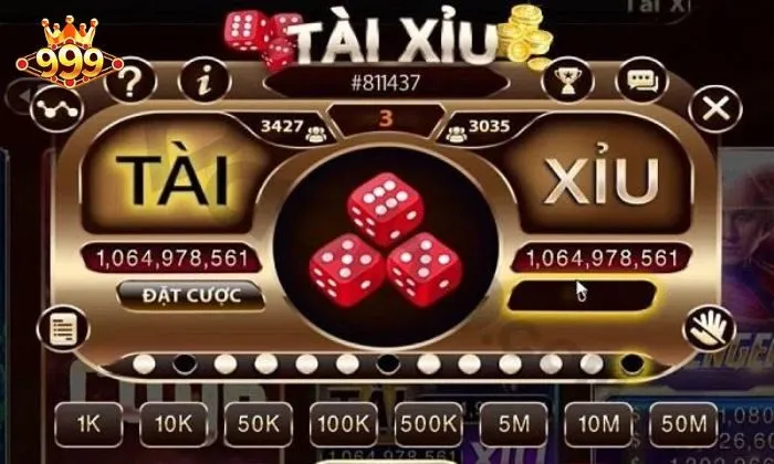 Đa dạng bàn cược tài xỉu tại 999BET