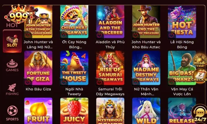 Ưu đãi 75% mỗi ngày 999bet chỉ áp dụng một vài game nhất định 